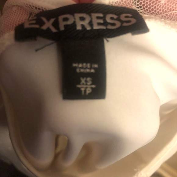 NWOT Express white lace shirt - Picture 3 of 3